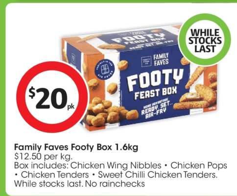 Family Faves Footy Box 1.6kg