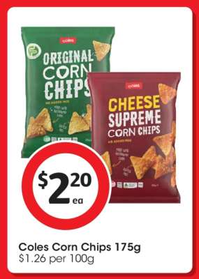 Coles Corn Chips 175g
