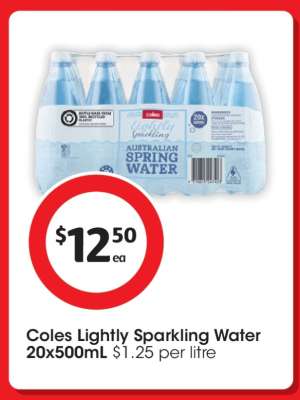 Coles Lightly Sparkling Water