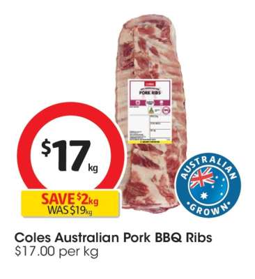 Coles Australian Pork BBQ Ribs