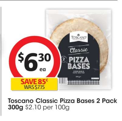 Toscano Classic Pizza Bases 2 Pack