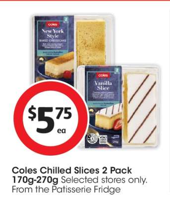 Coles Chilled Slices 2 Pack