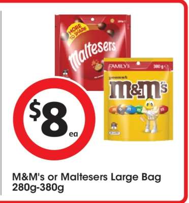 M&M's or Maltesers Large Bag