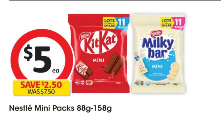 Nestlé Mini Packs 88g-158g