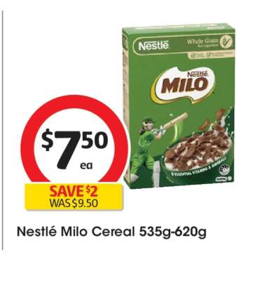 Nestlé Milo Cereal 535g-620g