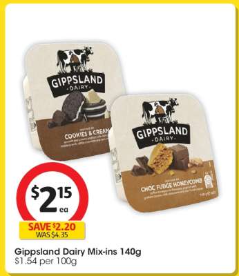 Gippsland Dairy Mix-ins 140g