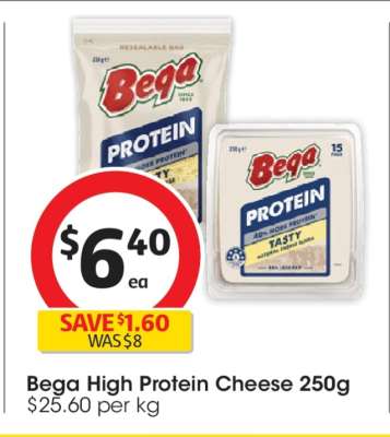 Bega High Protein Cheese 250g
