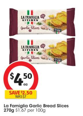 La Famiglia Garlic Bread Slices