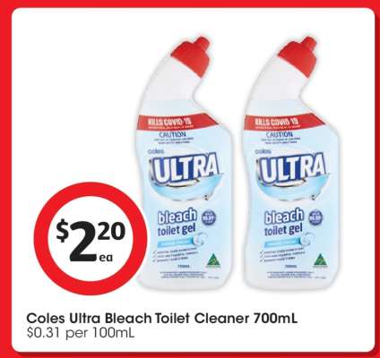 Coles Ultra Bleach Toilet Cleaner 700mL