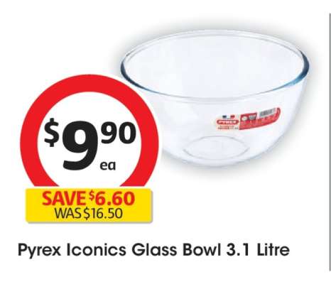 Pyrex Iconics Glass Bowl 3.1 Litre