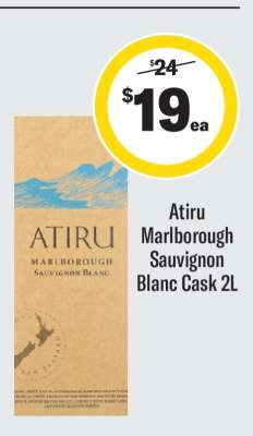 Atiru Marlborough Sauvignon Blanc Cask 2L