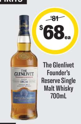 The Glenlivet Founder's Reserve Single Malt Whisky 700mL