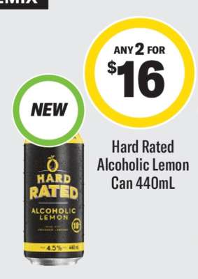 Hard Rated Alcoholic Lemon Can 440mL