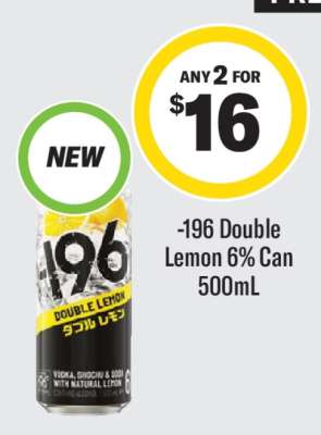 -196 Double Lemon 6% Can