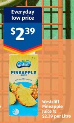 Westcliff Pineapple Juice 1L