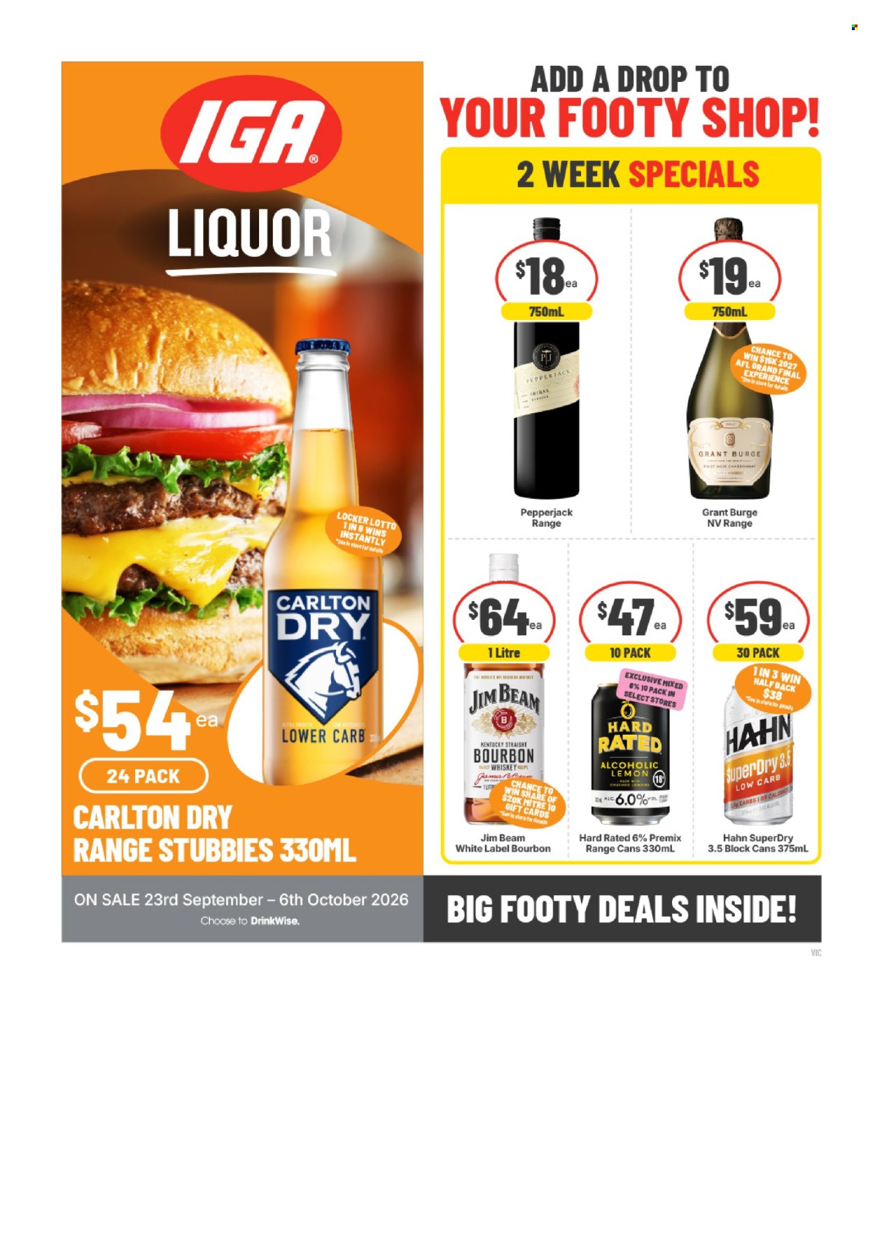 IGA LIQUOR catalogue - 23.9.2026 - 6.10.2026. Page 1