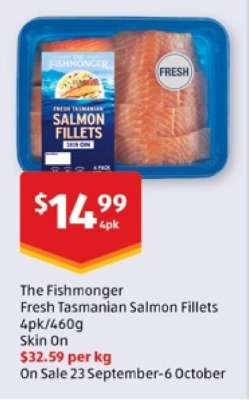 The Fishmonger Fresh Tasmanian Salmon Fillets