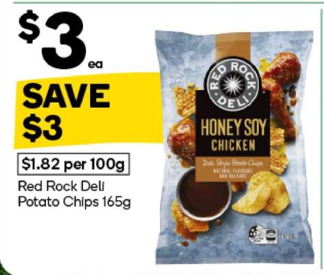 Red Rock Deli Potato Chips 165g
