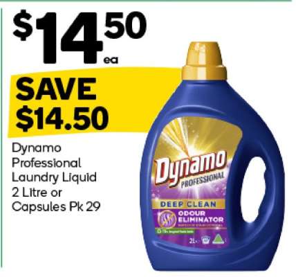 Dynamo Professional Laundry Liquid 2 Litre or Capsules Pk 29