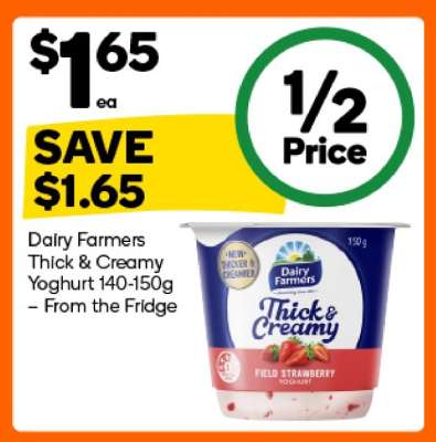Dairy Farmers Thick & Creamy Yoghurt 140-150g