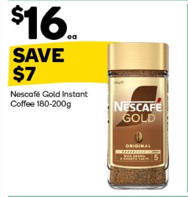 Nescafe Gold Instant Coffee 180-200g