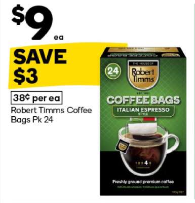 Robert Timms Coffee Bags Pk 24