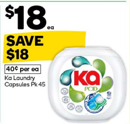 Ka Laundry Capsules Pk 45