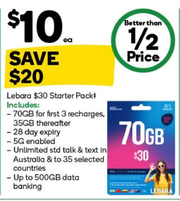 Lebara $30 Starter Pack