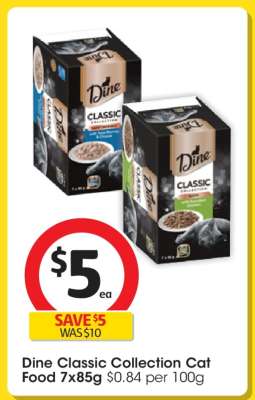 Dine Classic Collection Cat Food 7x85g