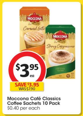 Moccona Cafe Classics Coffee Sachets 10 Pack