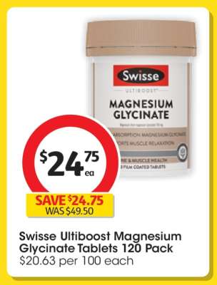 Swisse Ultiboost Magnesium Glycinate Tablets 120 Pack