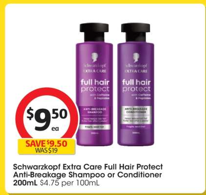 Schwarzkopf Extra Care Full Hair Protect Anti-Breakage Shampoo or Conditioner