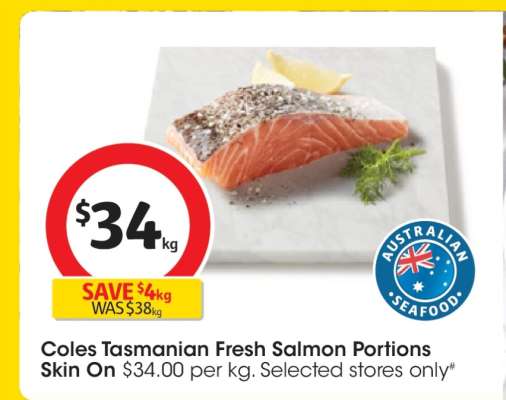 Coles Tasmanian Fresh Salmon Portions