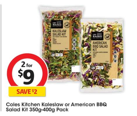 Coles Kitchen Kaleslaw or American BBQ Salad Kit