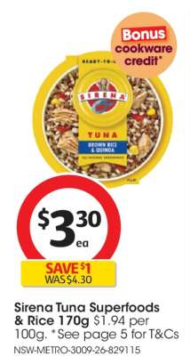 Sirena Tuna Superfoods & Rice 170g