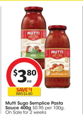 Mutti Sugo Semplice Pasta Sauce 400g