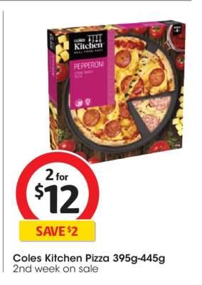 Coles Kitchen Pizza 395g-445g