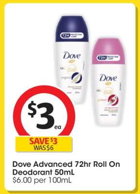Dove Advanced 72hr Roll On Deodorant 50mL