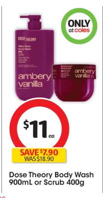 Dose Theory Body Wash 900mL or Scrub 400g