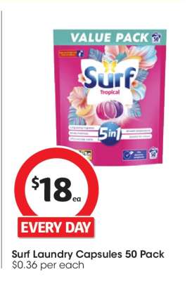 Surf Laundry Capsules 50 Pack