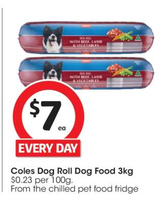 Coles Dog Roll Dog Food 3kg
