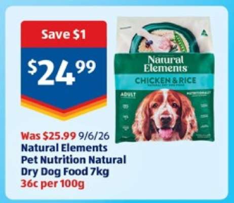 Natural Elements Pet Nutrition Natural Dry Dog Food 7kg
