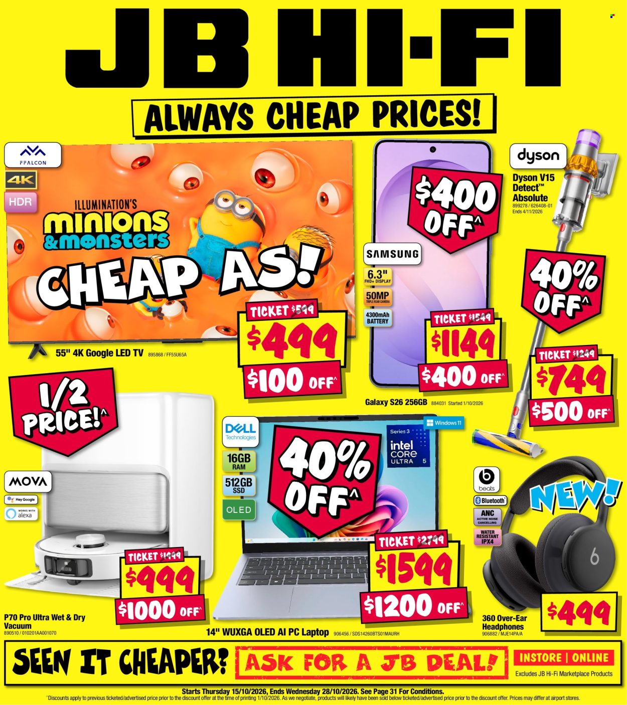 JB Hi-Fi catalogue - 15.10.2026 - 28.10.2026. Page 1