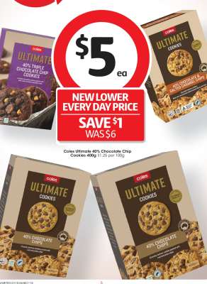 Coles Ultimate 40% Chocolate Chip Cookies