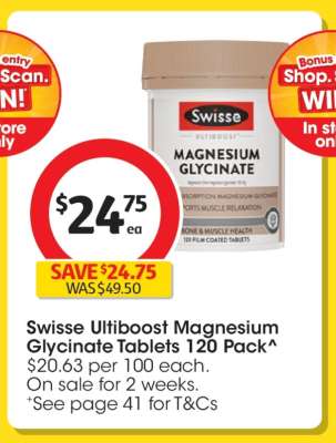 Swisse Ultiboost Magnesium Glycinate Tablets 120 Pack
