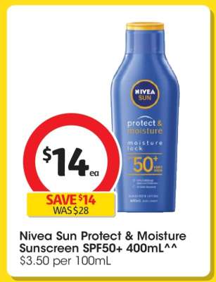 Nivea Sun Protect & Moisture Sunscreen SPF50+ 400mL**