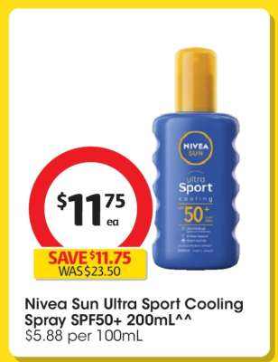 Nivea Sun Ultra Sport Cooling Spray SPF50+ 200mL
