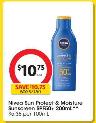 Nivea Sun Protect & Moisture Sunscreen SPF50+ 200mL