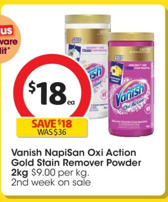 Vanish NapiSan Oxi Action Gold Stain Remover Powder 2kg
