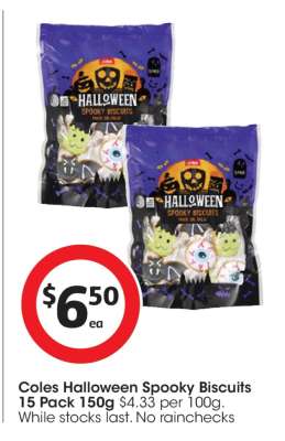 Coles Halloween Spooky Biscuits
